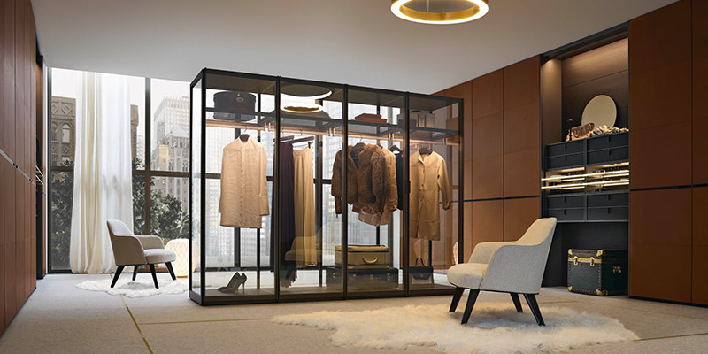 Senzafine wardrobe by Poliform