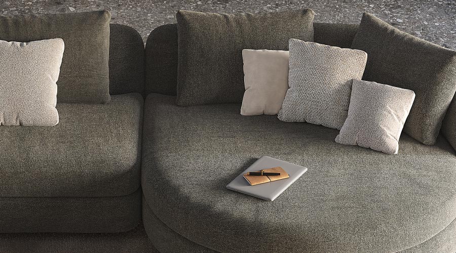 fabrics and finishes for the right sofa