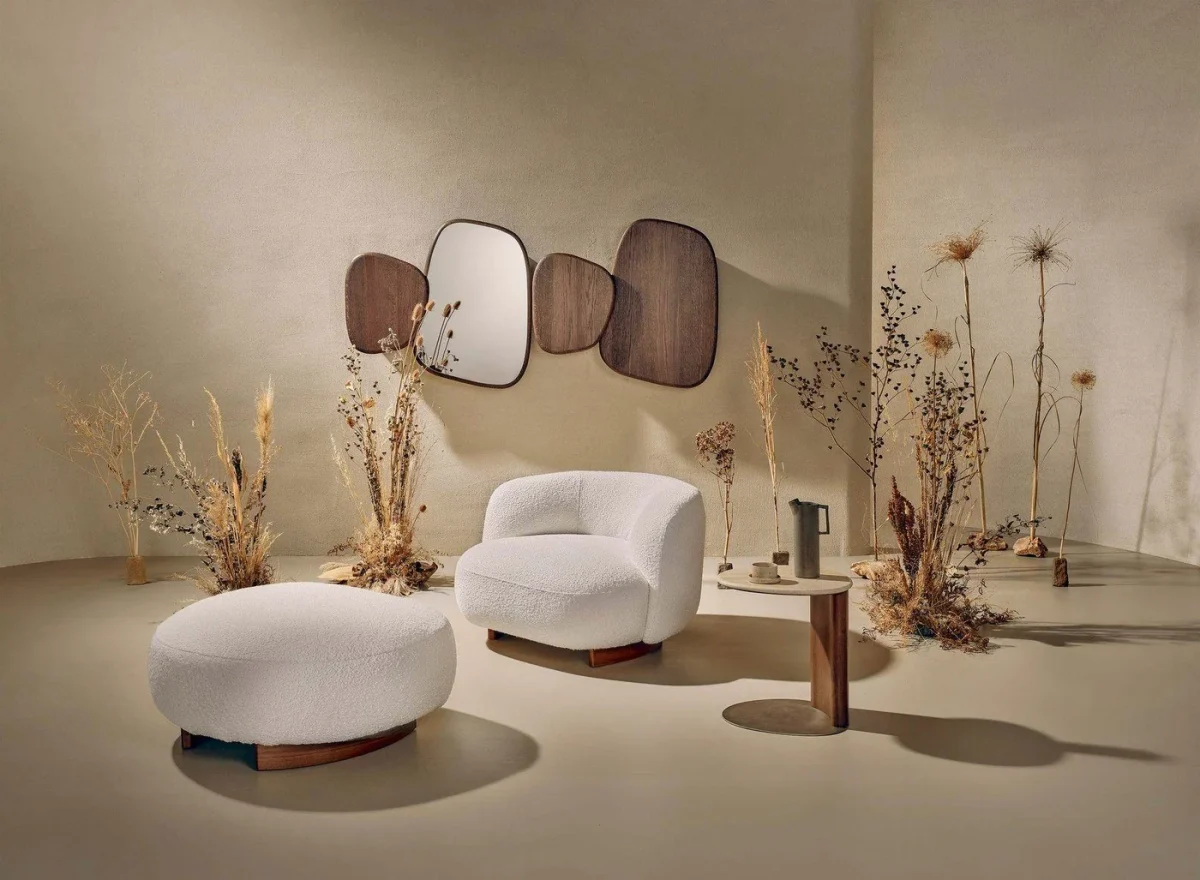 Pebble Lounge Armchair - Nature Design