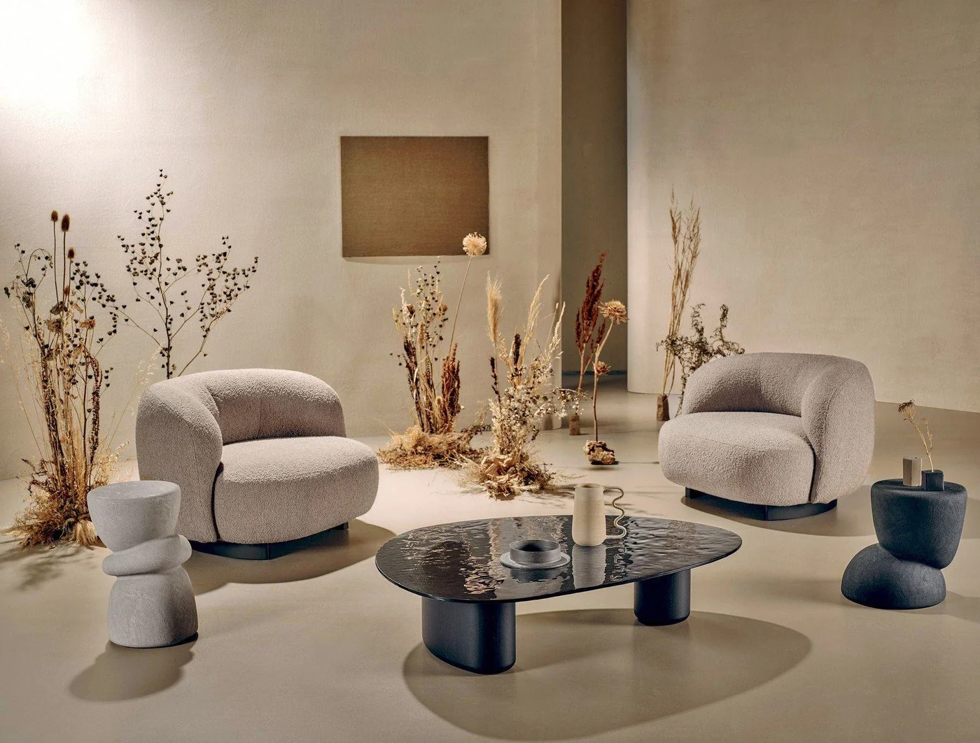 Pebble Lounge Armchair - Nature Design
